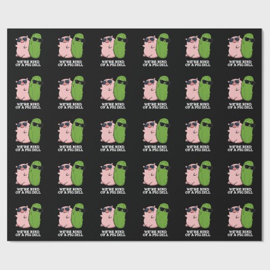 Wir sind eine Art Schweinedill Funny Pun Dark BG Geschenkpapier (Flach)