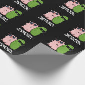 Wir sind eine Art Schweinedill Funny Pun Dark BG Geschenkpapier (Ecke)