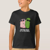 Wir sind eine Art Schweinedill Funny Pun Dark BG T-Shirt (Vorderseite)