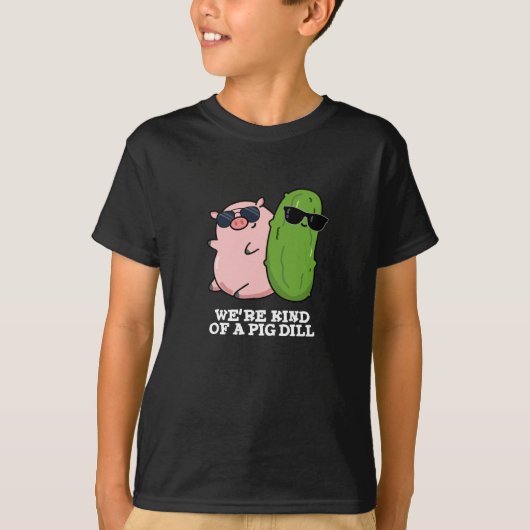 Wir sind eine Art Schweinedill Funny Pun Dark BG T-Shirt (Vorderseite)