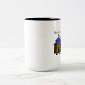 Wir sind eine engverbundene Familien-Tasse Zweifarbige Tasse (Mittel)