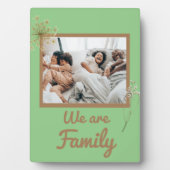 Wir sind eine Familie Tabletop Plaque 12x18 mit Ea Fotoplatte (Vorderseite)