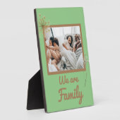 Wir sind eine Familie Tabletop Plaque 12x18 mit Ea Fotoplatte (Seite)