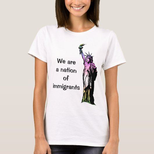 Wir sind eine Nation von Immigranten Rainbow Resis T-Shirt (Vorderseite)