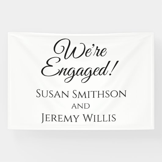 Wir sind eine Verlobte Dekoration von Partnerbanne Banner (Horizontal)