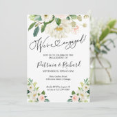 Wir sind eine Verlobte Einladung zur Blumenarbeit (Stehend Vorderseite)