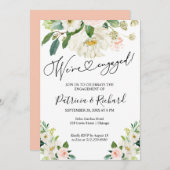 Wir sind eine Verlobte Einladung zur Blumenarbeit (Vorne/Hinten)