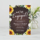 Wir sind eine Verlobte Einladung zur rustikalen En (Stehend Vorderseite)