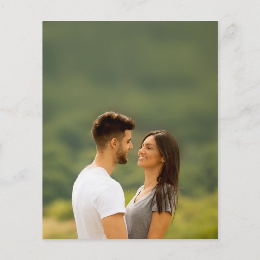 Wir sind eine Verlobte Einladung zur rustikalen En (Rückseite)