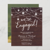 Wir sind eine Verlobte Einladung zur rustikalen En (Vorne/Hinten)