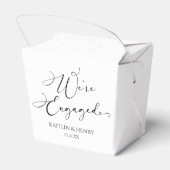 Wir sind eine Verlobte elegante Minimalistische En Geschenkschachtel (Rückseite)