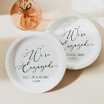 Wir sind eine Verlobte elegante Minimalistische En Pappteller<br><div class="desc">Dies sind Wir sind Verlobte Minimalistische Engagement Party Paper Teller!</div>