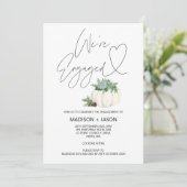 Wir sind eine Verlobte Erntedank-Fall-Engagement-P Einladung (Stehend Vorderseite)