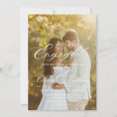 Wir sind eine Verlobte Foto-Engagement-Partei Einladung (Vorderseite)