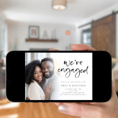 Wir sind eine Verlobte Foto-Overlay-Engagement-Par Einladung