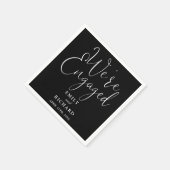 Wir sind eine Verlobte Gold-Script-Engagement-Part Serviette (Ecke)