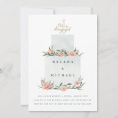 Wir sind eine Verlobte Kuchen-Engagement-Partei Einladung (Vorderseite)