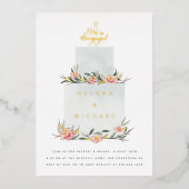 Wir sind eine Verlobte Kuchen-Engagement-Partei Folieneinladung (Vorderseite)