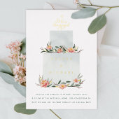 Wir sind eine Verlobte Kuchen-Engagement-Partei Folieneinladung