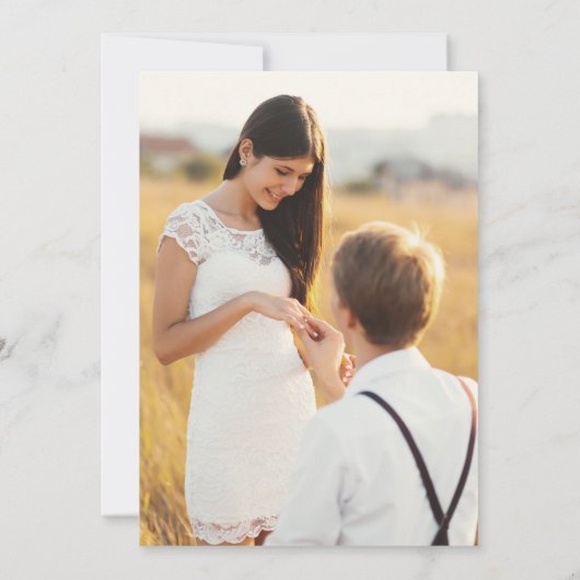 Wir sind eine Verlobte Personalisierte Foto-Engage (Rückseite)