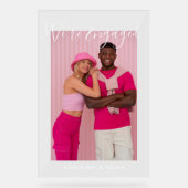 Wir sind eine Verlobte Personalisierte Foto-Engage Acrylschild (Vorderseite)