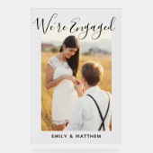 Wir sind eine Verlobte Personalisierte Foto-Engage Acrylschild (Vorderseite)