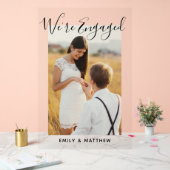 Wir sind eine Verlobte Personalisierte Foto-Engage Acrylschild (Hochzeit)