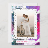 Wir sind eine Verlobte Personalisierte Foto-Engage Einladung (Vorderseite)