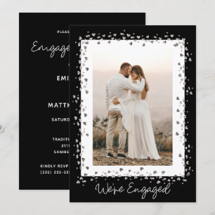 Wir sind eine Verlobte Personalisierte Foto-Engage Einladung