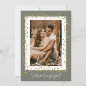 Wir sind eine Verlobte Personalisierte Foto-Engage Einladung (Vorderseite)