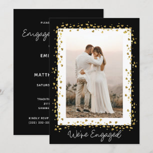 Wir sind eine Verlobte Personalisierte Foto-Engage Einladung
