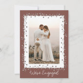 Wir sind eine Verlobte Personalisierte Foto-Engage Einladung (Vorderseite)