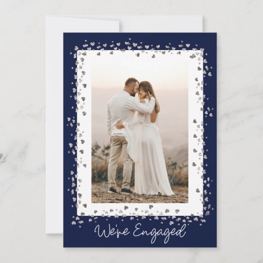 Wir sind eine Verlobte Personalisierte Foto-Engage Einladung (Vorderseite)