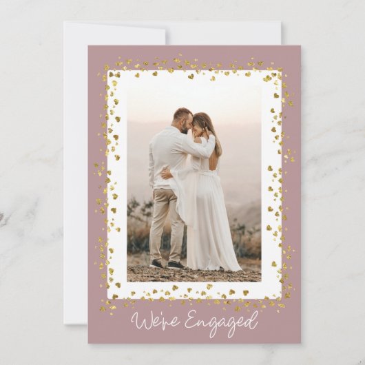 Wir sind eine Verlobte Personalisierte Foto-Engage Einladung (Vorderseite)