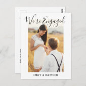 Wir sind eine Verlobte Personalisierte Foto-Engage Postkarte (Vorne/Hinten)