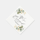 Wir sind eine Verlobte Verlobung von Goldgrün Serviette (Ecke)