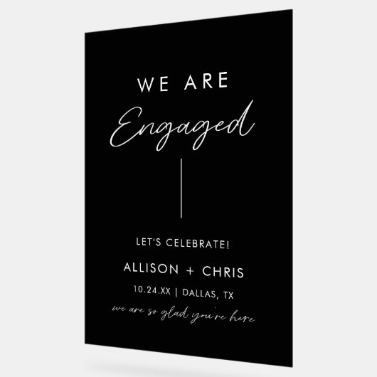 Wir sind eine Verlobte Zuspitzungspartei Acrylschild (Winkel)