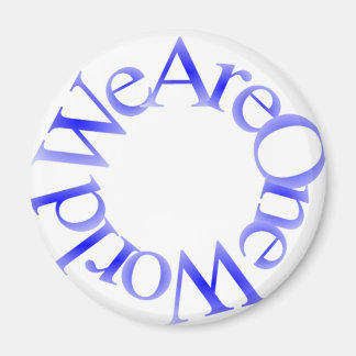 Wir sind eine Welt (blau) Magnet