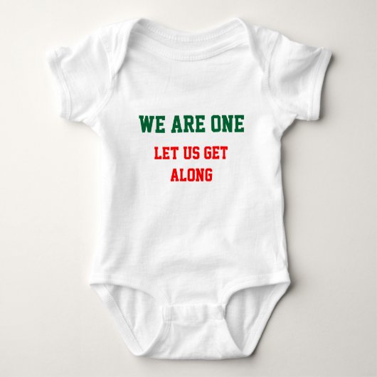 Wir sind eins baby strampler (Vorderseite)