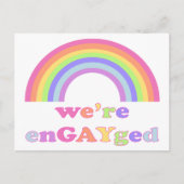 Wir sind enGAYged - LGBT / Gay Pride Rainbow Postkarte (Vorderseite)