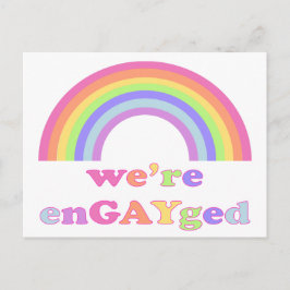 Wir sind enGAYged - LGBT / Gay Pride Rainbow Postkarte