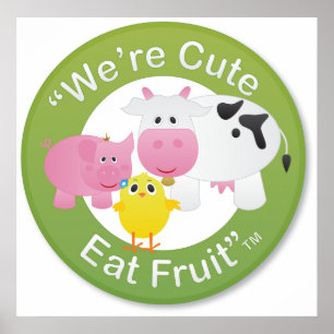 Wir sind, essen Frucht-Druck niedlich Poster