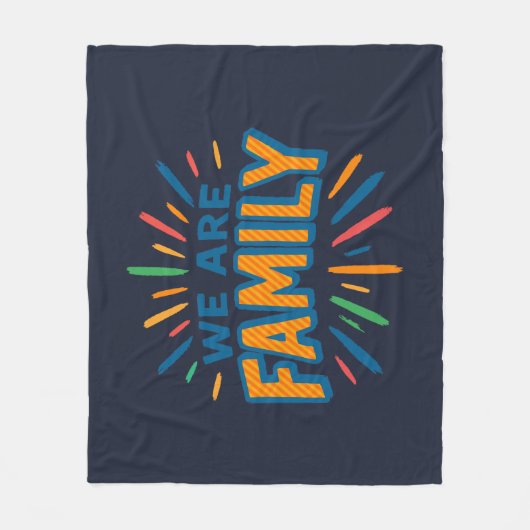 Wir sind Familie 1 Fleecedecke (Vorderseite)