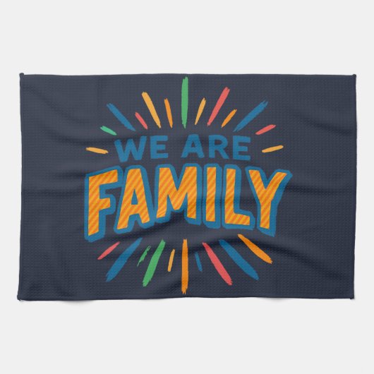 Wir sind Familie 1 Geschirrtuch (Horizontal)