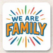 Wir sind Familie 1 Getränkeuntersetzer (Vorderseite)