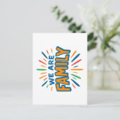 Wir sind Familie 1 Postkarte (Stehend Vorderseite)