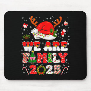 Wir sind Familie 2025 passende Tee-Pyjamas Xmas-PJ Mousepad