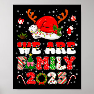 Wir sind Familie 2025 passende Tee-Pyjamas Xmas Pj Poster