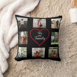 Wir sind Familie Herz  8 Foto-Collage-Kissen Kissen