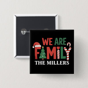 Wir sind Familie Personalisiertes Weihnachten Fami Button